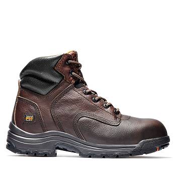 Timberland Férfi PRO TiTAN 6" Comp Toe Munkavédelmi Bakancs Gesztenyebarna